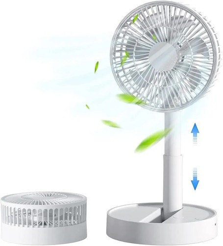 USB Electric 6 inch Fan Telescopic Folding Small Fan USB Charging Office Home - Picture 3 of 7