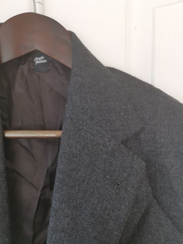 Anglo Italian grey unlined suit jacket blazer 3roll2 44/54