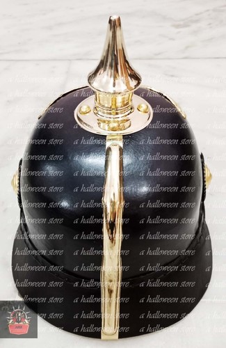 Prussian Imperial Eagle German Pickelhaube Leather Helmet Halloween Costume Gift - Picture 4 of 9