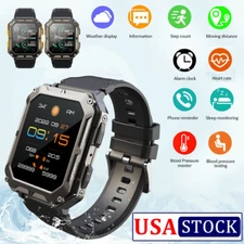 Waterproof Smart Watch Military Tactical Man Wristwatch Sport Fitness Tracker US