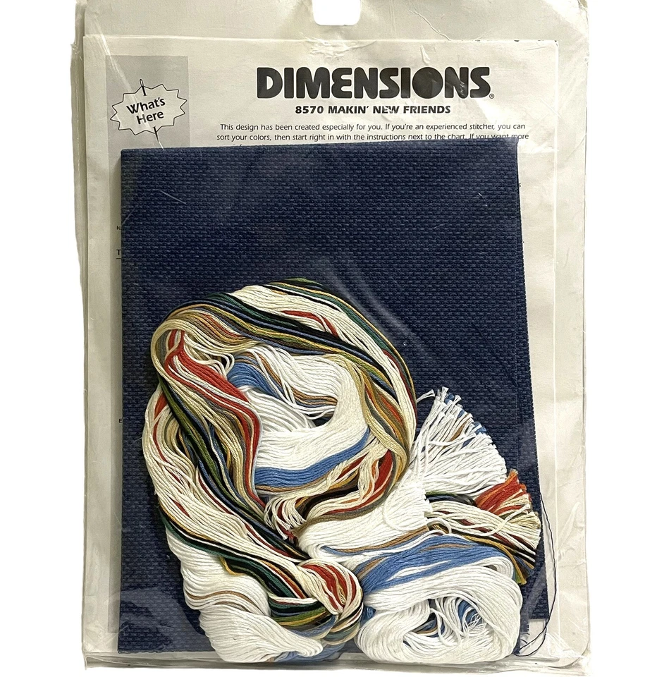 Kit Punto de Cruz Contado Dimensiones Makin' New Friends Muñecos de Nieve 8570 De Colección 1998 Foto 4 de 4