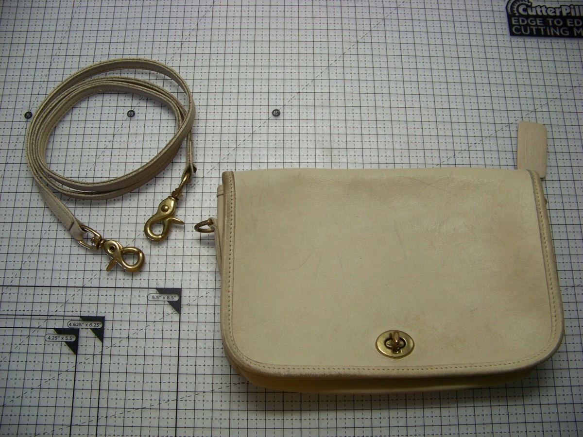 Vintage COACH Penny Pocket Crossbody Purse Brown 9755 Leather 