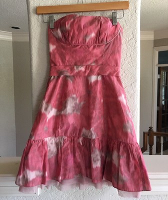 open lace back dress Sheer Volume Strapless Dress – BCBGMAXAZRIA main image 0