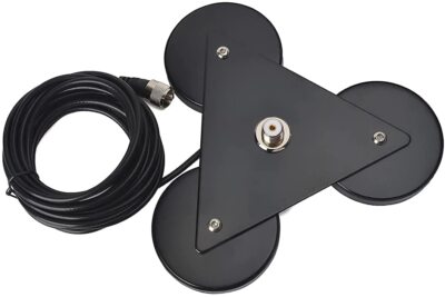 Heavy Duty Mobile Car/truck So239 8.8inch Triangle Magnet Mount Base W/5m16.4ft