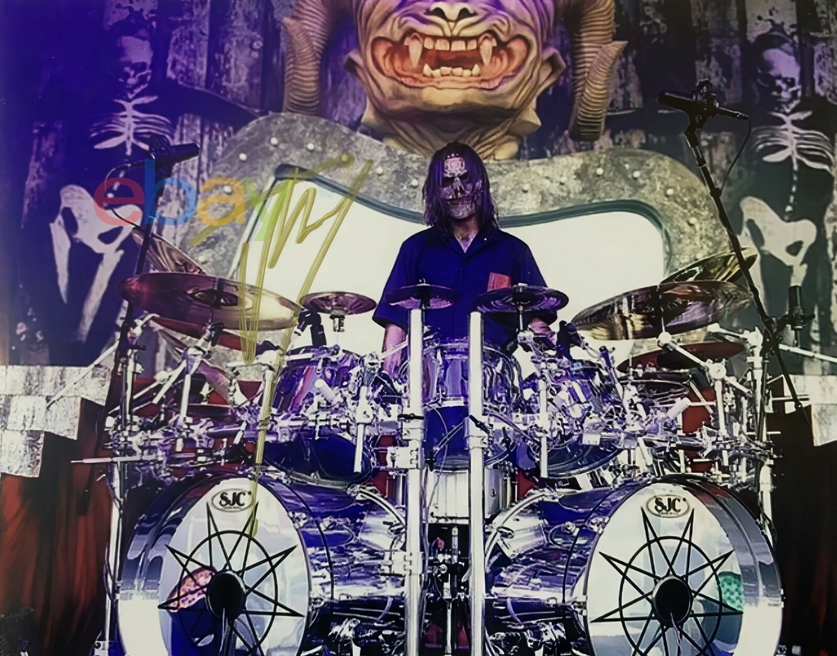 JAY WEINBERG SIGNED 8x10 PHOTO SLIPKNOT DRUMMER AUTOGRAPHED