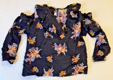 Tucker And Tate Girls Size L 10 12 Top ]Shirt long sleeve Blouse floral