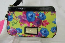 Betsey Johnson Wristlet Floral Bag Snap Crackle Pop Flower NWT