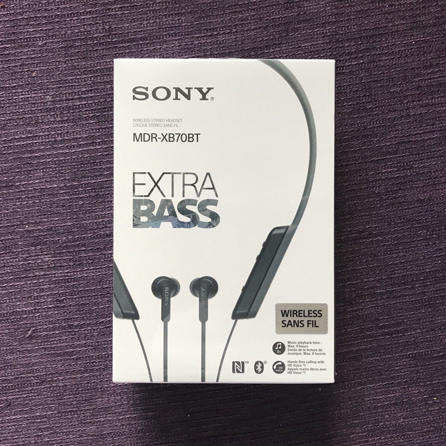 Sony MDR-XB70BT Earphones Bluetooth NFC Wireless In-Ear genuine SONY SEALED