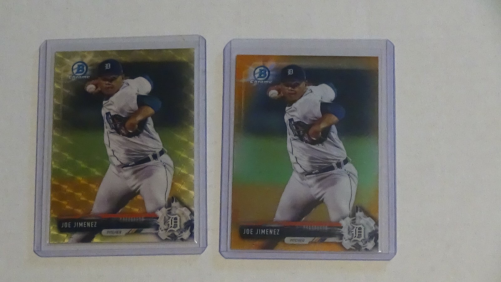2017 JOE JIMENEZ SER #D 1 OF 1 BOWMAN CHROME SUPERFRACTOR +2017 ORANGE REF 1/25