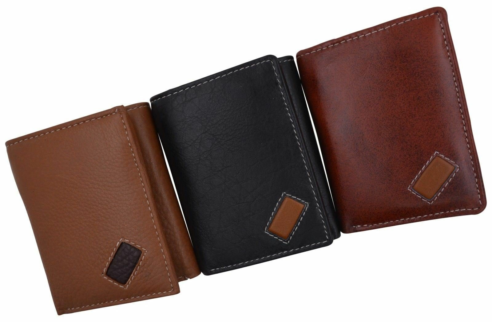 Premium Trifold Leather Credit Card ID Holder Wallet for Men Free Shipping