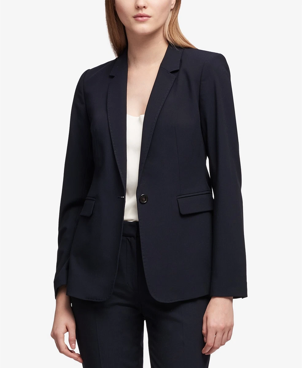 Dkny blue blazer top