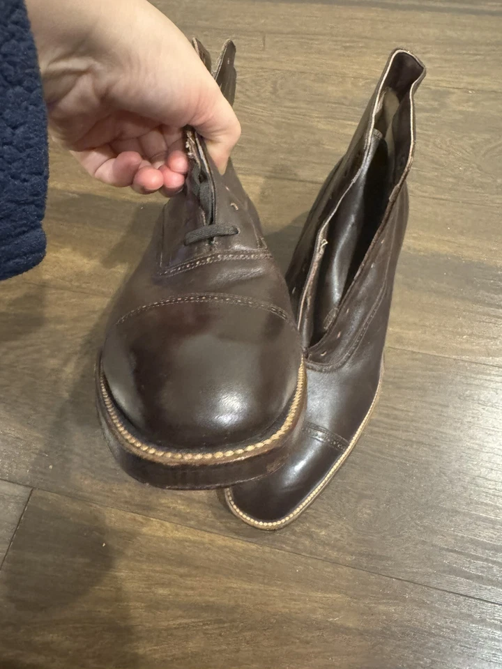 antique 1920s poll parrot ankle boots - Image 4 of 4