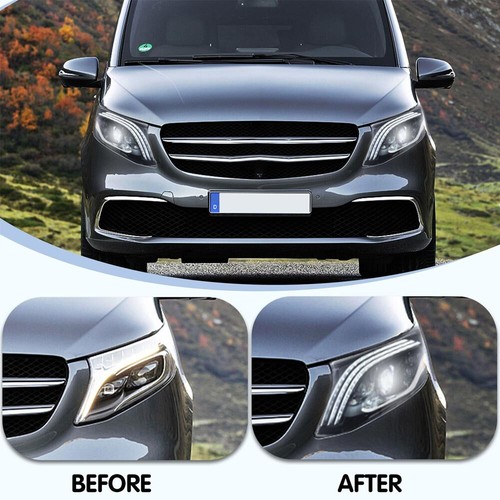 2PCS LED Headlights For Mercedes Benz Metris/Vito W447 2016-2023 Start Blue DRL - Picture 12 of 19