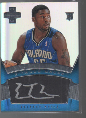 E'TWAUN MOORE 2012-13 PANNINI INNOVATION INNOVATIVE INK AUTO ROOKIE CARD #21
