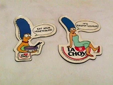 The Simpsons MARGE SIMPSON Vintage 1994 LA CHOY asian food advertising MAGNETS