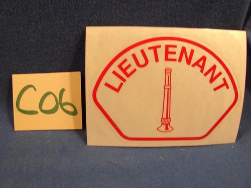 C06 FIRE FIGHTER REFLECTIVE HELMET CAR TRUCK WINDOW STICKER RED LIEUTENANT