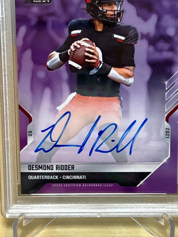 DESMOND RIDDER * PSA 10 PURPLE /25 * AUTO * 2021 BOWMAN NEXT ROOKIE SAINTS #2C - Image 2 of 4