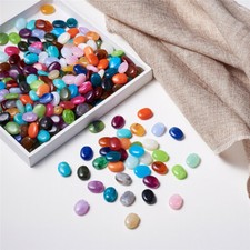 20x Mixed Acrylic Gemstone Beads Oval Beads 19x15x7.5mm Jewelry Embellishments