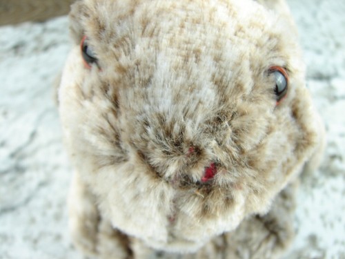10" Kids of America Bunny Rabbit Realistic Plush Brown/white 2011 Bean Belly - Picture 2 of 7
