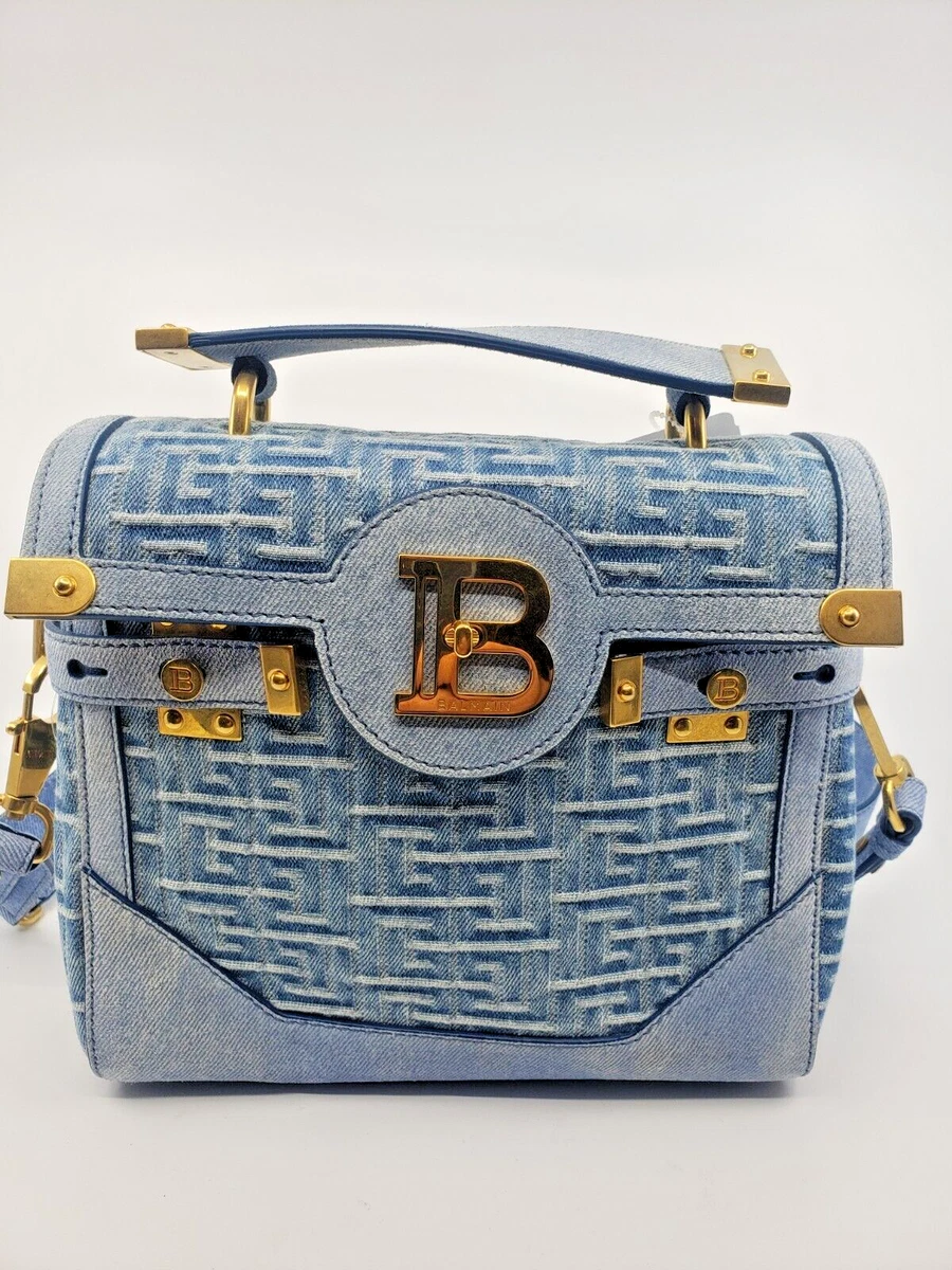 Balmain B-Buzz 23 leather tote bag - Blue