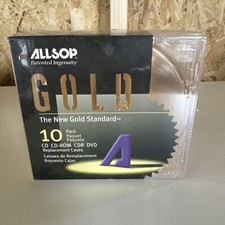Allsop The New Gold Standard 10 pack CD-ROM, CD, CDR, DVD replacement cases
