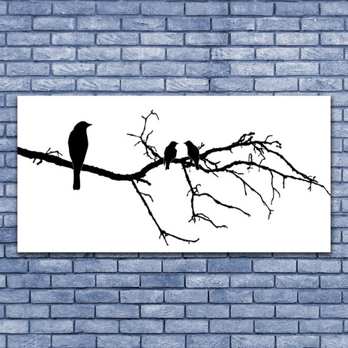 Magnifique Tableau Sur Verre 120x50cm – Oiseaux Au Soleil, Déco Murale Moderne, Design Arttor, Neuf.