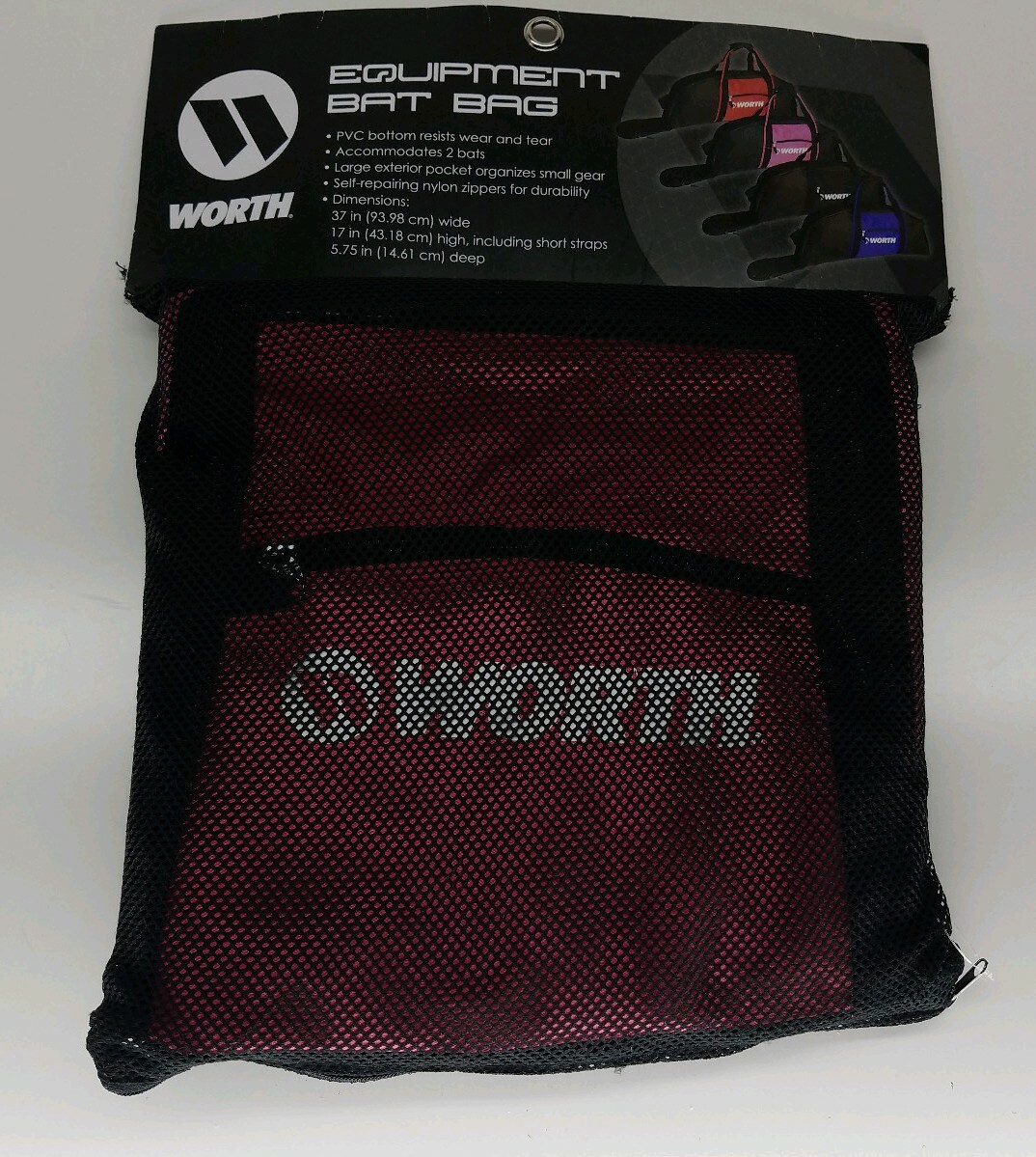 Sac De Transport Worth Pour Battes De Baseball/softball - Noir, Capacité 2 Battes, Unisexe