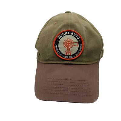 #ad Rural King Hat Mens Fitted Large L XL Green Brown Cap $7.91