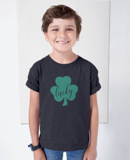 Toddler Youth Lucky 2 Shirt Green Clover St. Patrick  s Day Irish Tee