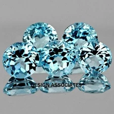 SKY BLUE TOPAZ 6 MM ROUND CUT  AAA 