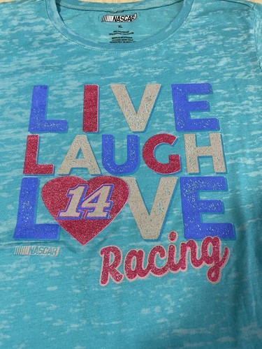 T-shirt bambino Youth XL Tony Stewart #14 Nascar LIVE LAUGH LOVE Racing Heathered nuova con etichette - Foto 2 di 6