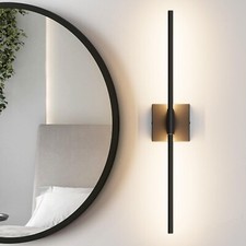 28In Black Vanity Light Modern LED Bathroom Light Fixtures Over Mirror 3000K ...