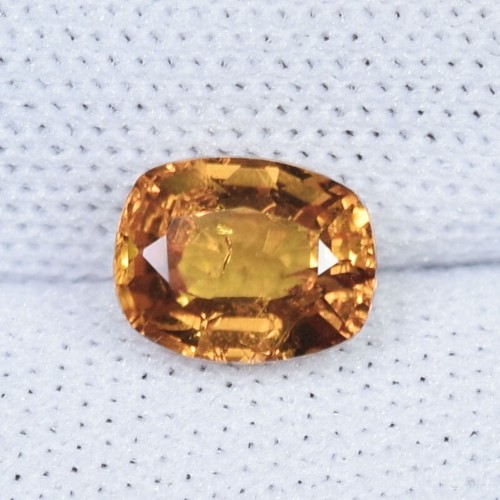 1.17 ct GFCO" Unheated" PADPARADSCHA ORANGE NATURAL SAPPHIRE - Cushion Gems !! - Picture 3 of 4