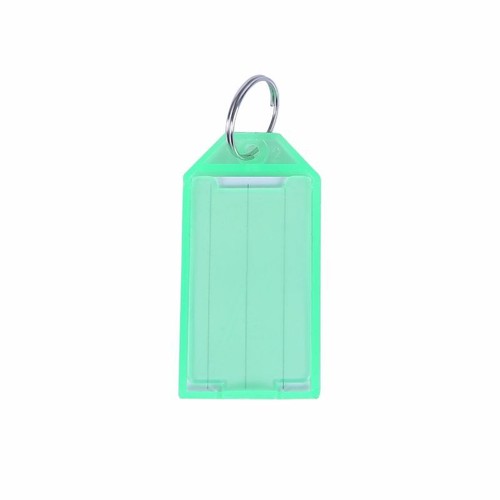 20 Pcs Small Colorful Key Tags with Transparent Covers & Split Rings & ID Labels - Picture 3 of 14