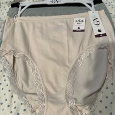 Gloria Vanderbilt Women's Microfiber Brief Underwear Panties 3 Pair Size Plus 2X