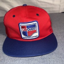 Vintage Car Quest Auto Parts 80s Cap Hat Made In USA Snapback Trucker Mesh