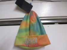 NIKE AIR JORDAN "YOUTH" WINTER "TIE DYE" BEANIE HAT NWT MULTI-COLOR W/SEWN LOGO