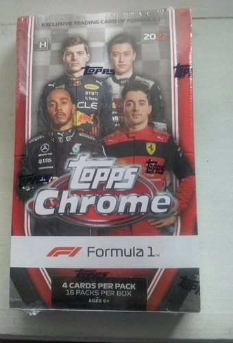 2022 Topps Chrome F1 Formula 1 Racing Lite Box (16 Packs/4 Cards)