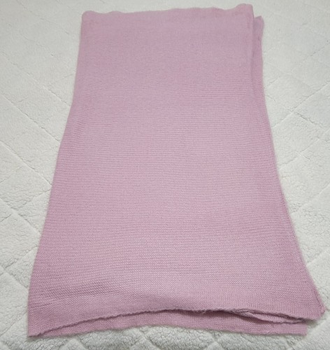 Free People Light Pink Acrylic Knitted Oversized Scarf Wrap Shawl 35 in X 84 in - Picture 6 of 11