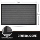Heavy duty rubber non-slip washable carpet indoor and outdoor door mat（ grey）