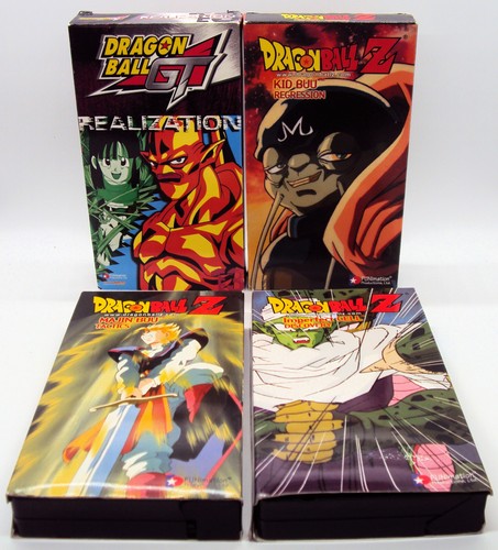 DRAGON BALL Z 4 VHS Tapes IMPERFECT SELL Majin Buu Tactics Kid Regression GT