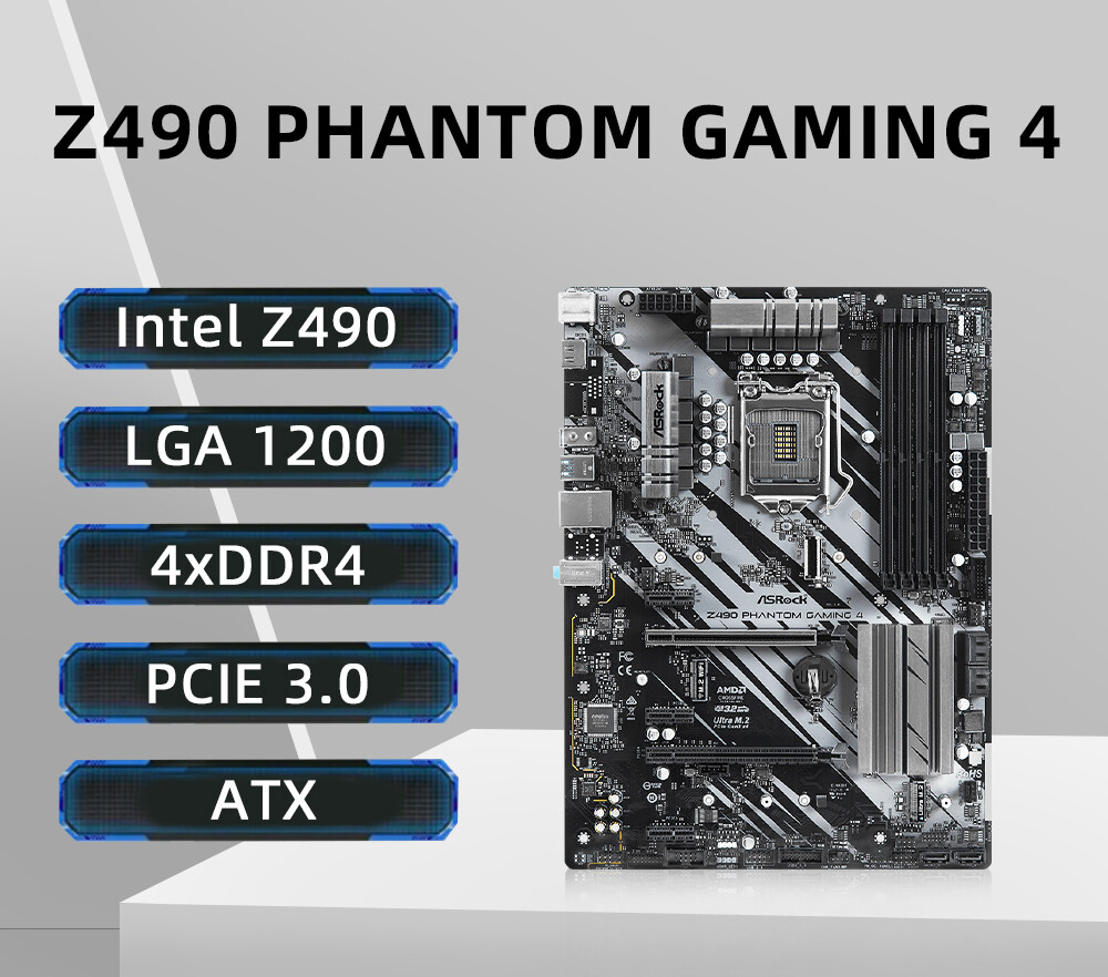 For ASRock Z490 PHANTOM GAMING Motherboard Support i3/i5/i7/i9