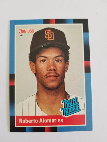 Roberto Alomar 1988 Donruss Rated Rookie card #34 RC San Diego Padres