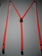 Men's Suspenders, 25 Colors, Y Style, Leather Patch, Goldtone Stainless