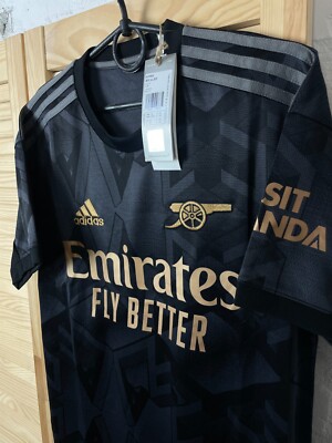 G.JESUS #9 ARSENAL JERSEY AWAY FOOTBALL SOCCER SHIRT BLACK