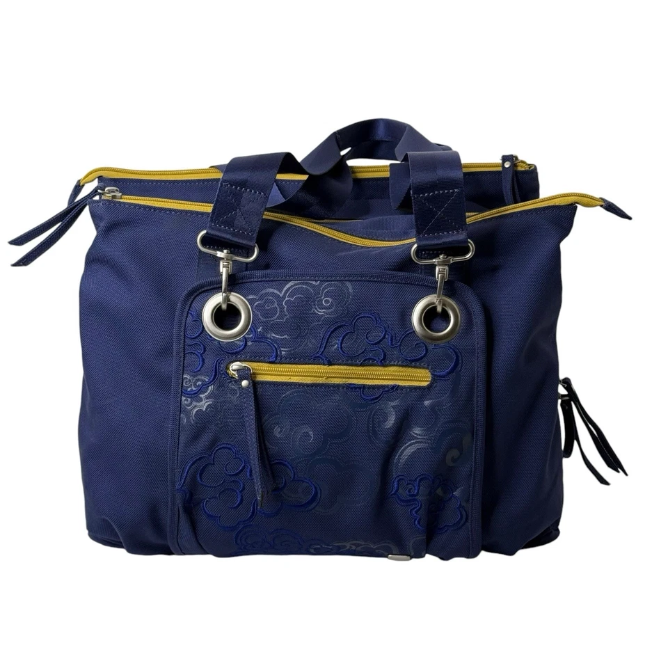 Bolso de Viaje HAIKU para Laptop Doble Correas Bolso de Hombro Azul Marino Floral Viajero Foto 2 de 4