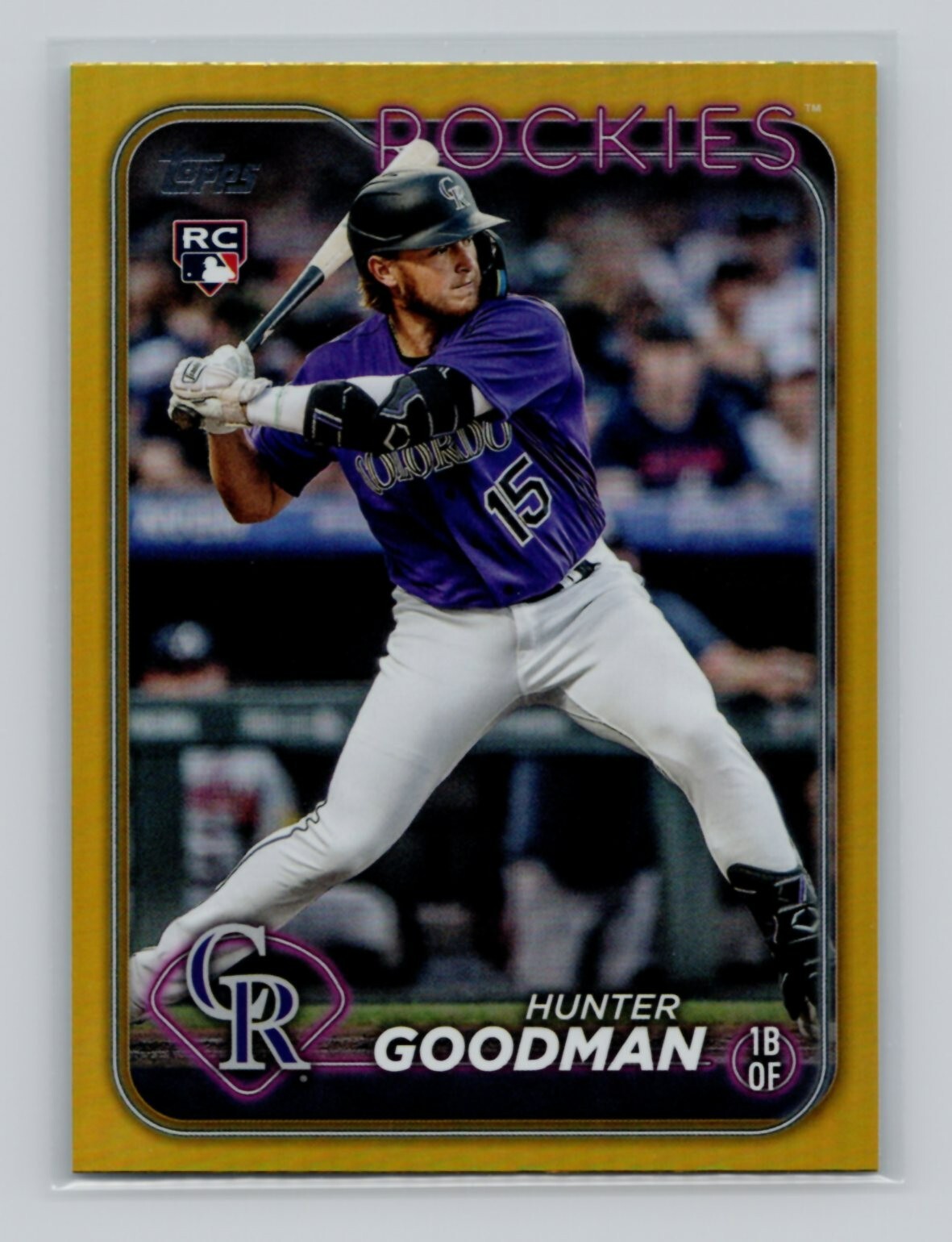 2024 Topps #432 Hunter Goodman RC Gold Foil Colorado Rockies