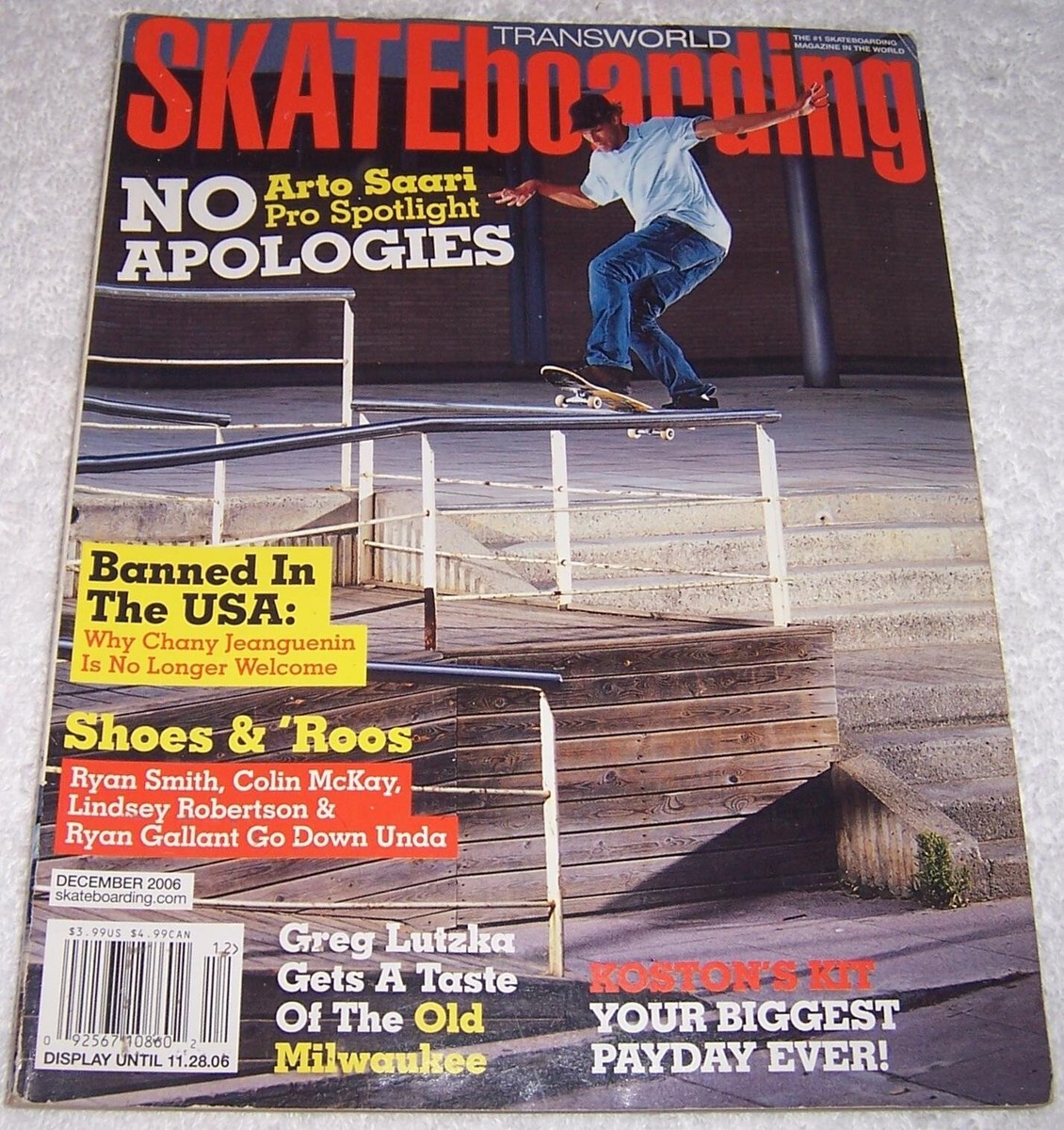 Transworld Skateboarding Magazine December 2006 Arto Saari | eBay