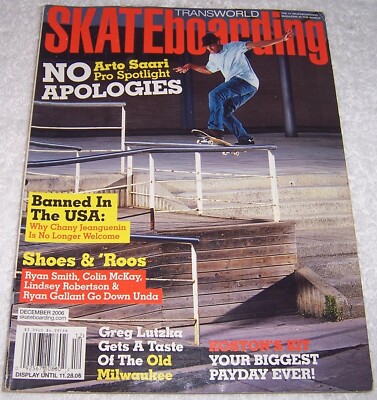 Transworld Skateboarding Magazine December 2006 Arto Saari | eBay