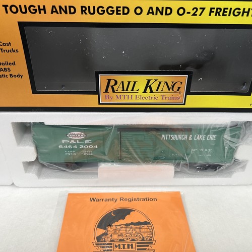 MTH RailKing 2004 TCA 30-74161 PRR and P&LE 2-Pack 6464 Boxcars New O Club 1954 - Picture 9 of 15